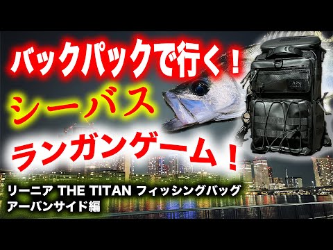 バックパックで行く！シーバスランガンゲーム！ - リーニア THE TITAN フィッシングバッグ アーバンサイド編 - おすすめ釣りバッグ 冬の東京湾奥シーバス