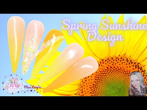 Spring Sunshine Geometric Nail Design - Miss Lucy's Glitter Subs - May 2021 - Yellow Nails