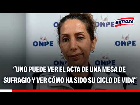 🔴🔵 Resultados de las elecciones han tenido con trazabilidad de las actas, según vocera de la ONPE