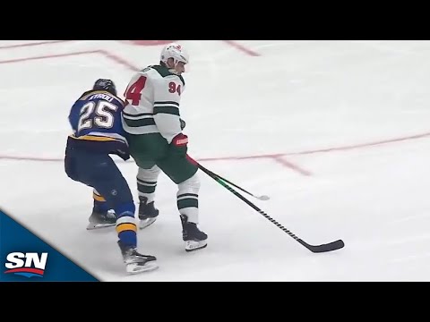 Wilds Jakub Lauko Overpowers Jordan Kyrou On Breakaway For Short-Handed Goal