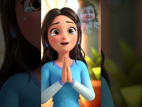 गरीब लड़की के फल सोना बन गए | Krishna Janmashtami 3D Moral Story | #ai #krishna #shorts