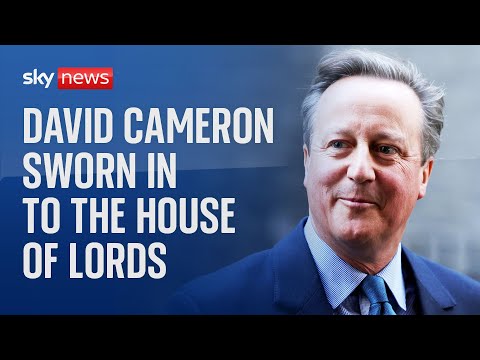 Watch live: David Cameron sworn in to the House of Lords