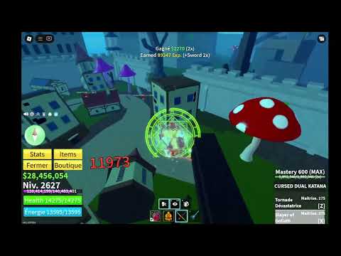 je fais du blox fruit et un peux de bee swarm