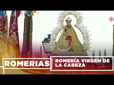 Romería Virgen de la Cabeza |  La salve y el himno a la Morenita cierran la misa de romeros de la...