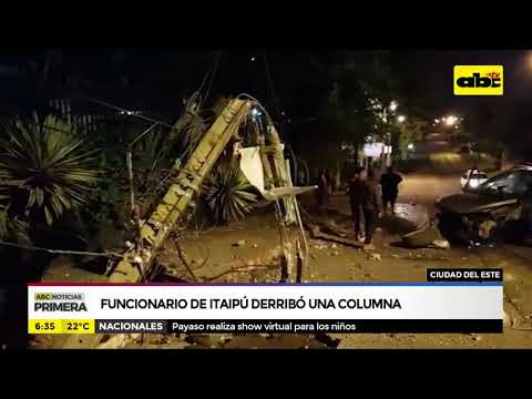 Funcionario de Itaipú derribó una columna