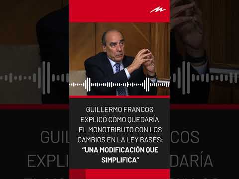 Guillermo Francos explicó cómo quedaría el monotributo con los cambios en la Ley Bases