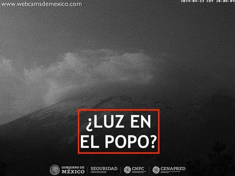 #POPOCATÉPETL | ¿Qué es esa luz en el Popo? El #Volcán #EnVivo