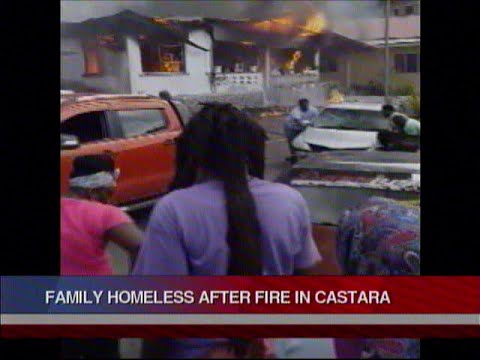 Castara Family Homeless After Fire