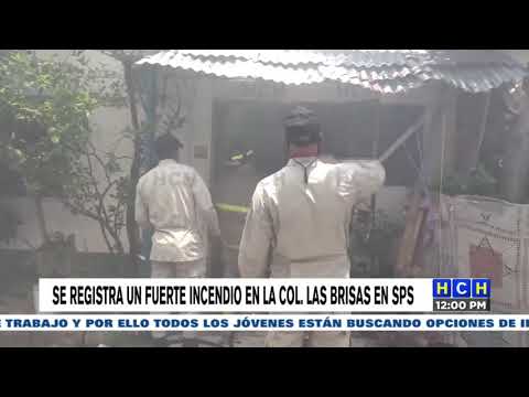 Explosión de pólvora incendia tres viviendas colonia Las Brisas de SPS