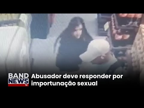 Circuito flagra assediador apalpando mulher em SP | BandNewsTV