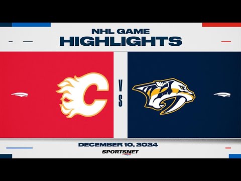NHL Highlights | Flames vs. Predators - December 10, 2024
