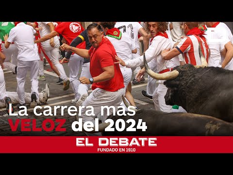 Así ha sido el quinto encierro de San Fermín 2024 con toros de Domingo Hernández Martín