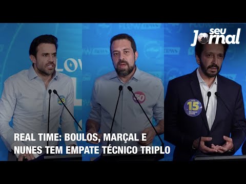 Real Time: Boulos, Marçal e Nunes tem empate técnico triplo