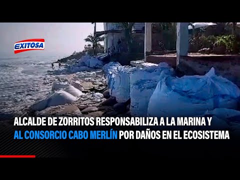 Alcalde de Zorritos responsabiliza a la Marina y al consorcio Cabo Merlín por daños en ecosistema