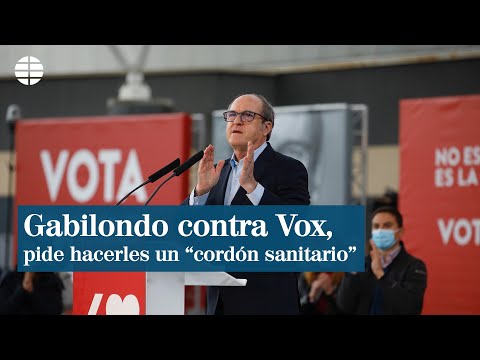 Gabilondo pide a todos los demócratas hacer un cordón sanitario contra Vox