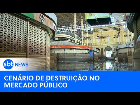 Começa a limpeza e reestruturação do mercado público de Porto Alegre | #SBTNewsnaTV (23/05/24)