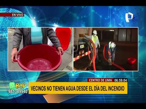 Centro de Lima: vecinos reclaman falta de agua tras incendio en galería de Mesa Redonda