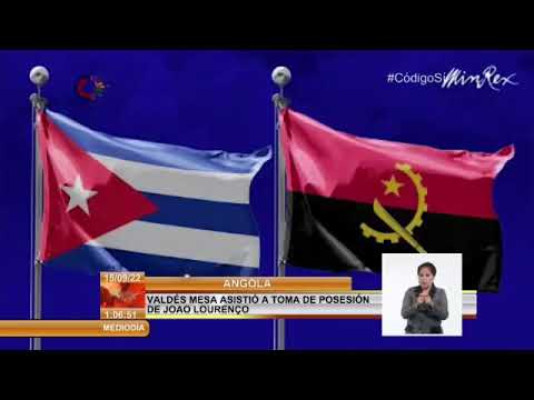 Cuba: Valdés Mesa asistió a toma de posesión de Joao Lourenço