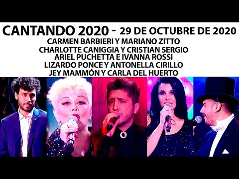 Cantando 2020 - Programa 29/10/20 - Carmen Barbieri, Charlotte Caniggia, Lizardo Ponce, Jey Mammon