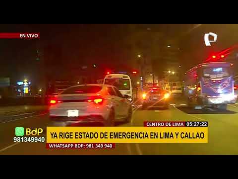 Estado de Emergencia: Ya rige la medida en las calles de Lima y Callao