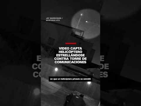 Vídeo capta helicóptero estrellándose contra torre de comunicaciones