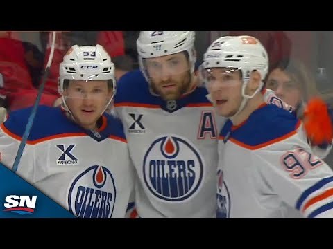 Oilers Jeff Skinner Forces Turnover To Set Up Leon Draisaitls 38th Goal Of Season