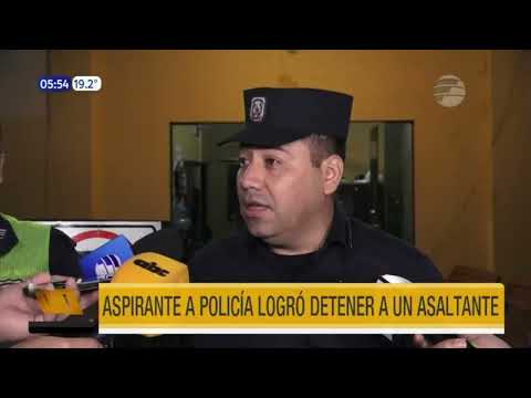 Aspirante a policía logró detener a un asaltante en Asunción