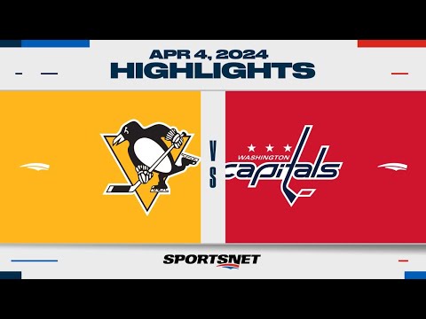 NHL Highlights | Penguins vs. Capitals - April 4, 2024