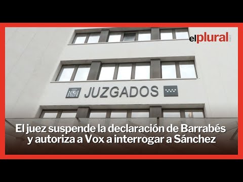 El juez suspende la declaración de Barrabés y autoriza a Vox a interrogar a Sánchez en Moncloa