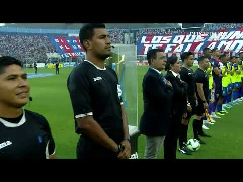 Entonación de nuestro himno Nacional en la gran final de nuestra liga nacional