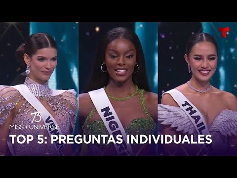 Las finalistas del TOP 5 contestan a la ronda de preguntas en Miss Universo 73