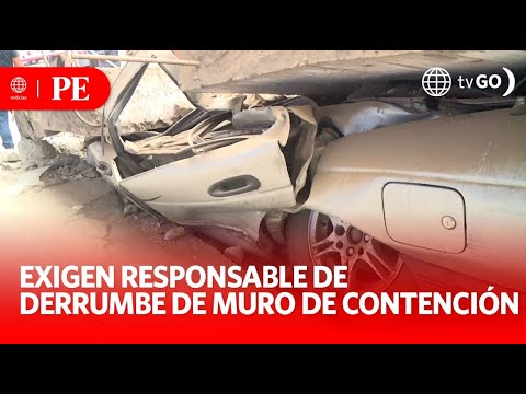 Dueños de autos aplastados por derrumbe exigen identificar al autor | Primera Edición| Noticias Perú