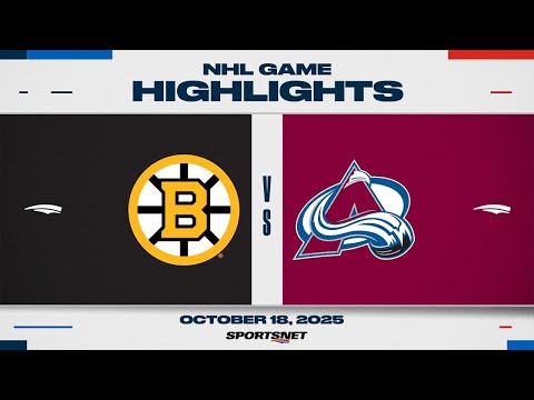 NHL Highlights | Bruins vs. Avalanche - October 18, 2025