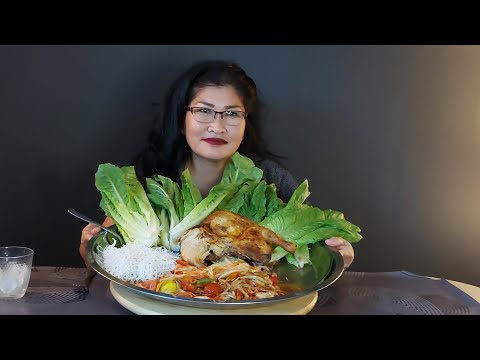#-กินโชว์❗ส้มตำมะระกอขนมจีนไก่ #-กินโชว์❗ส้มตำมะระกอขนมจีนไก่