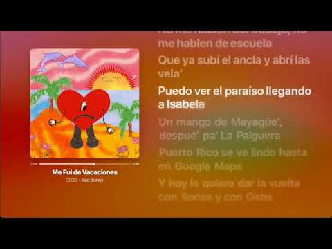 Me Fui de Vacaciones - Un Verano Sin Ti - Bad Bunny - Lyrics
