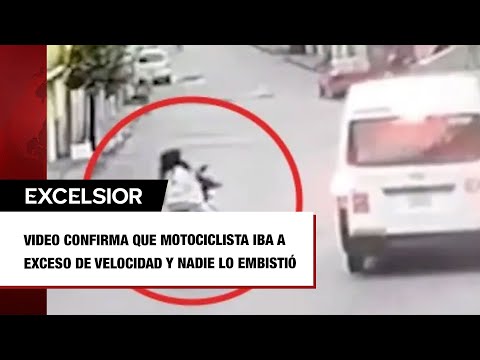 Video confirma que motociclista iba a exceso de velocidad y nadie lo embistió