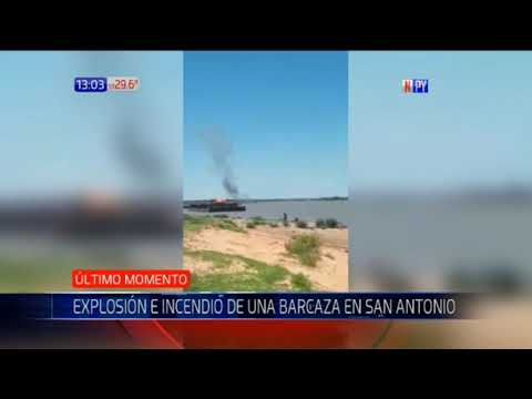 Se registra una explosión en una barcaza de San Antonio