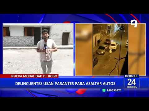 Nueva modalidad de robo: Delincuentes usan parantes para asaltar autos en Surco