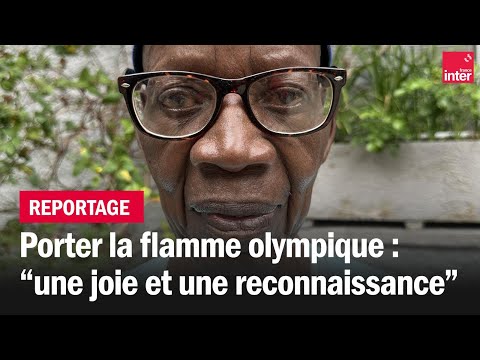 Oumar Diémé, ancien tirailleur sénégalais et porteur de la flamme olympique