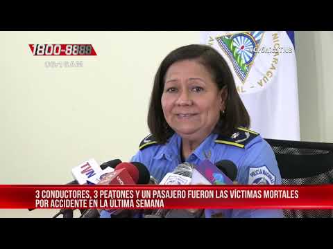 7 fallecidos en accidentes durante la última semana en Nicaragua