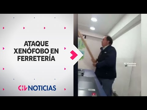 CON PALO EN MANO | Captan a sujeto agrediendo a trabajadores de una ferretería - CHV Noticias