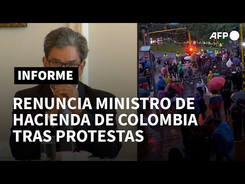 Renuncia ministro de Hacienda en Colombia tras masivas protestas contra reforma tributaria | AFP