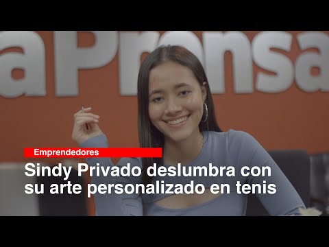 Sindy Privado deslumbra con su arte personalizado en tenis