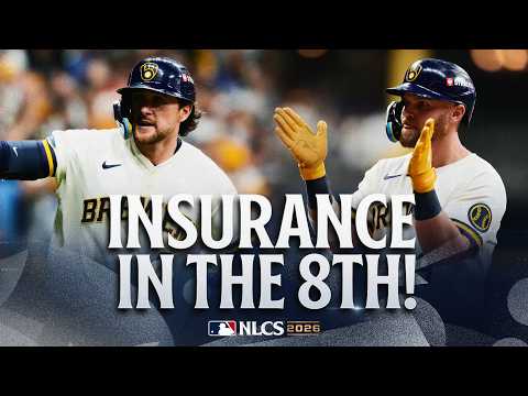 8회 말: 밀워키 브루어스가 LA 다저스를 상대로 두 점의 결정적인 추가 득점을 올렸습니다! | MLB 하이라이트