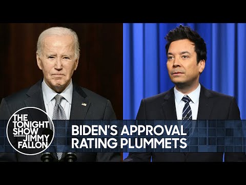 Biden's Approval Rating Plummets to Record Low | The Tonight Show Starring Jimmy Fallon