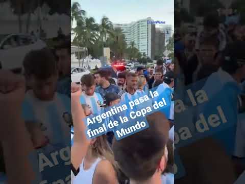 Argentinos en Miami celebran el pase a la final de la Copa del Mundo
