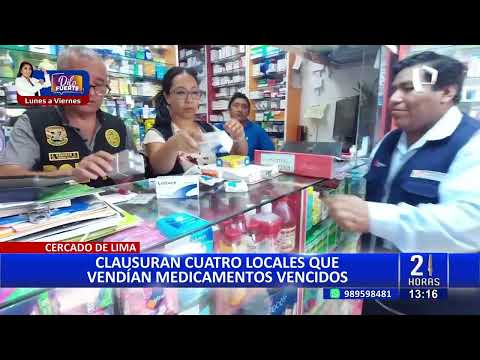 Cercado de Lima: intervienen 12 locales donde ofrecían medicamentos vencidos