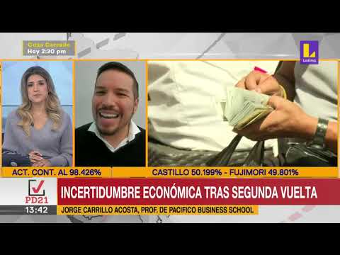 ? #PerúDecide2021 | Incertidumbre económica tras segunda vuelta - Jorge Carrillo en Latina noticias