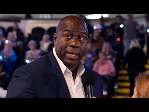 Magic Johnson speaks about backing Kamala Harris for president