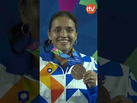 La Atleta salvadoreña, Josselyn Portillo, gana medalla de bronce en lucha libre